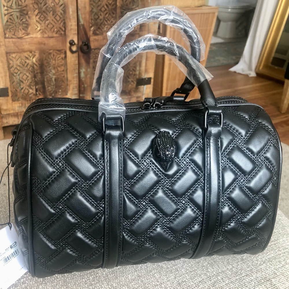 Kurt Geiger Black Quilted Travel Bag